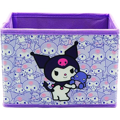 Cute Purple Hello Kitty Collapsible Storage Bin