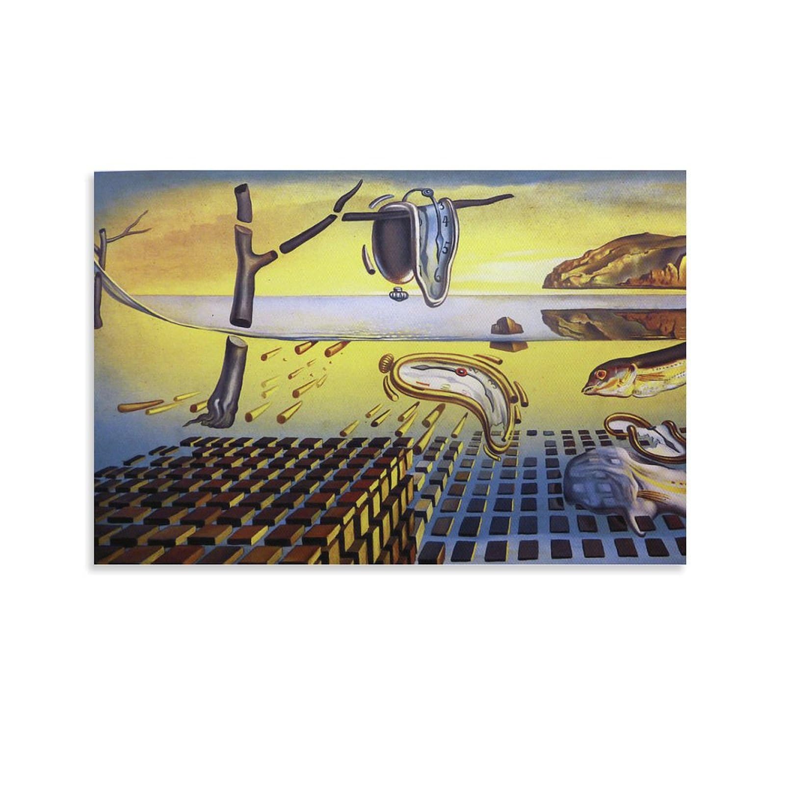 The Disintegration of The Persistence of Memory Salvador Dali Canvas Wall Art Prints Poster Photo Picture Painting Posters Room Decor 20x30inch(50x75cm) — image 1