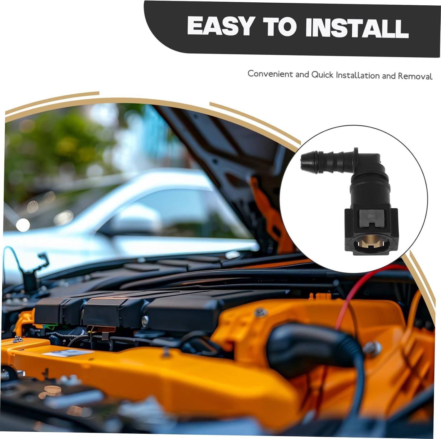 Fuel Line Adapter Quick Connect Tubing Connector Plastic Fuel Line Connector Kit for Car Boat Atv Suv