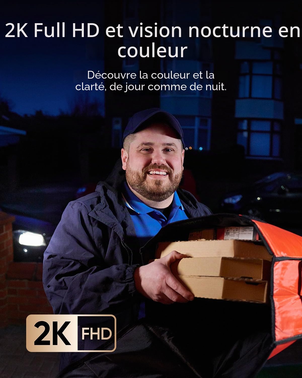eufy Security Sonnette vidéo E340, double sonnette avec caméra avec détection de colis, vision nocturne couleur 2K Full HD, compatible avec HomeBase S380, utilisation gratuite (reconditionné)
