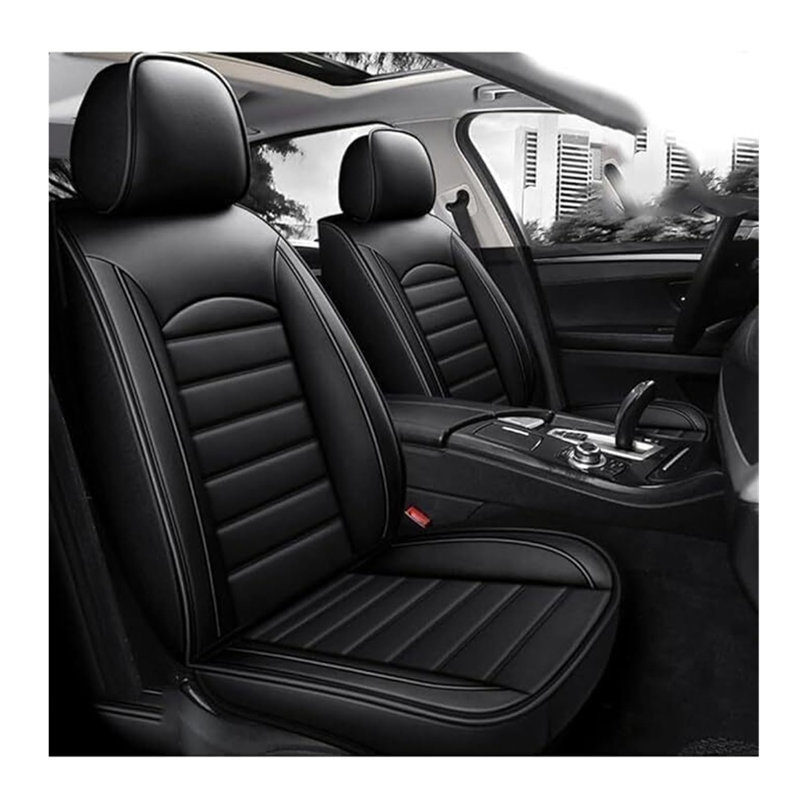 Leder Autositzbezüge Für Toyota Yaris Cross Hybrid 2021-2025,Autositzbezüge Universal Set,Herausnehmbar/waschbar,Sitzbezug Schonbezüge Sets,Universal in Stylish Design(E)