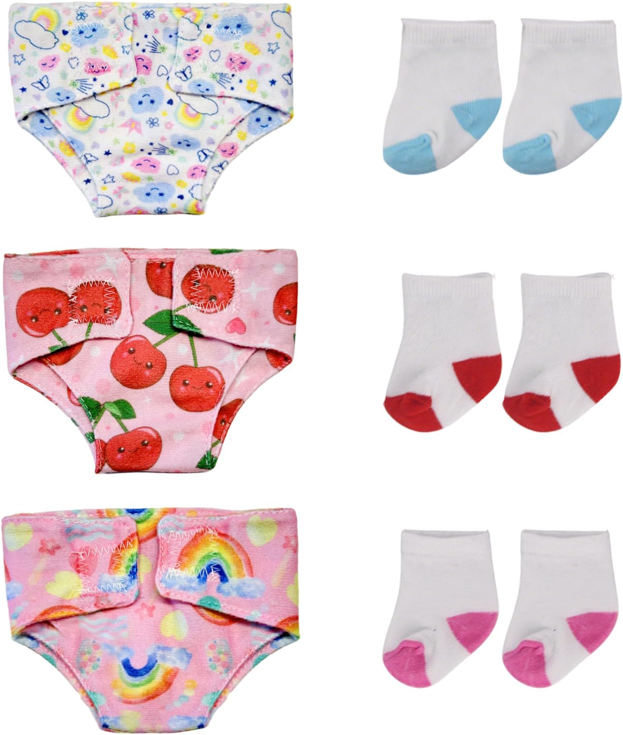 Puppenkostüm-Accessoires (3 pairs of underware + 3 pairs of socks)