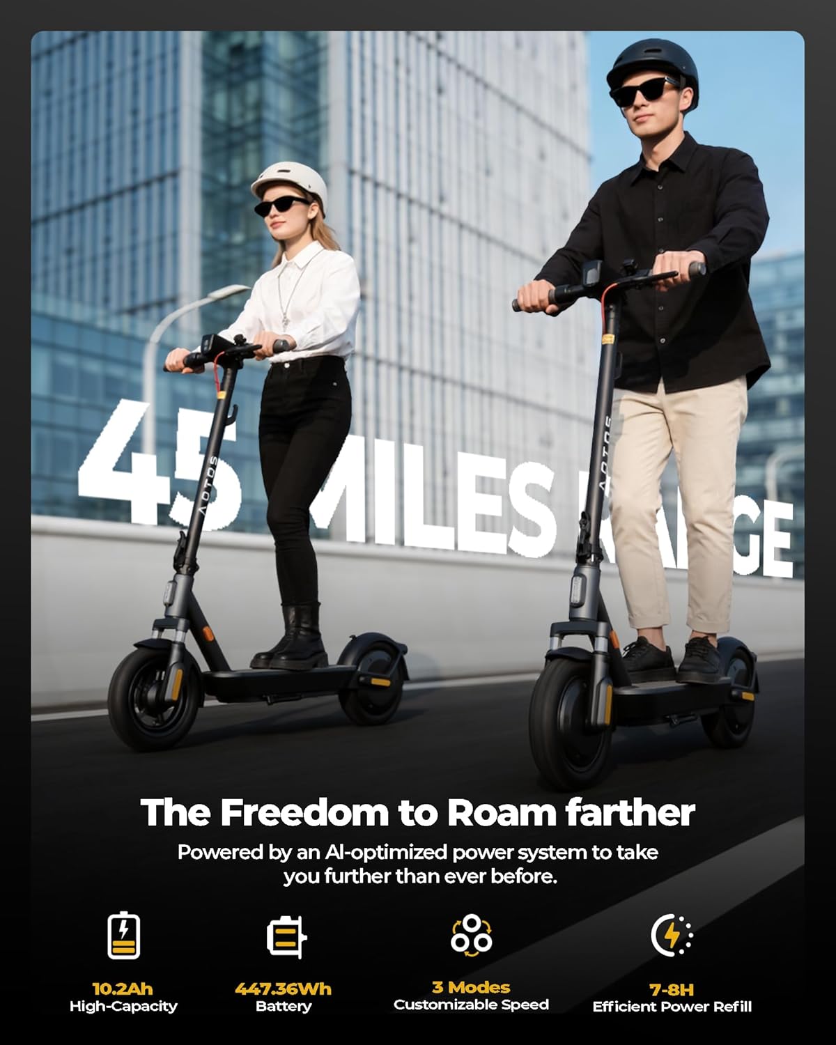 Electric Scooter, 750W, 22 MPH & 45 Miles, Dual Suspension & Braking System, 12" Tires Fat Tires for All-Terrain, Fast Charging, Foldable E-Scooter for Adults, UL 2272 Certified