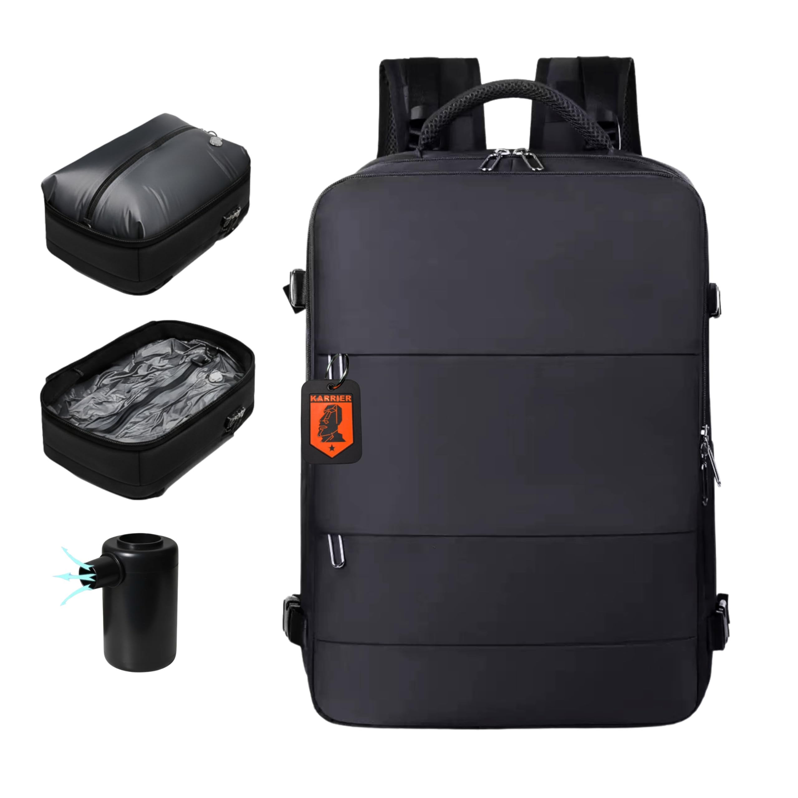 Vacuum Compression Backpack with Built-in System | Smart Organizer for Clothes & Gear | Maximize Space for Weekend Trips or Air Travel-image-16