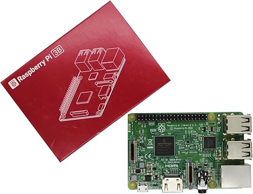 Vista 5 de DIGISHUO Raspberry Pi 3 Modelo B Board 1G Ram 400MHz LAN inalámbrica y Bluetooth 3B+ Versión (Raspberry Pi 3B módulo)