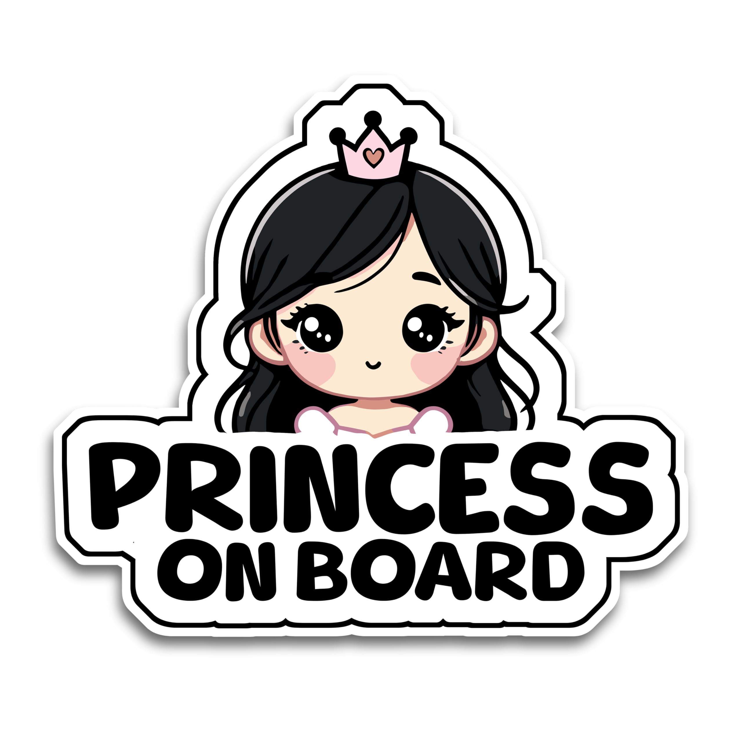 Baby on Board Sign for Car Baby Princess, High Visibility Window Sticker Badge, Easy Apply & Remove, Universal Safety Sign