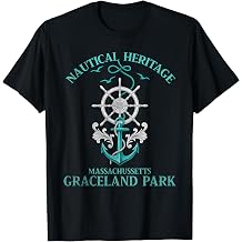 Graceland Park Massachusetts Nautical Heritage Anchor Design T-Shirt
