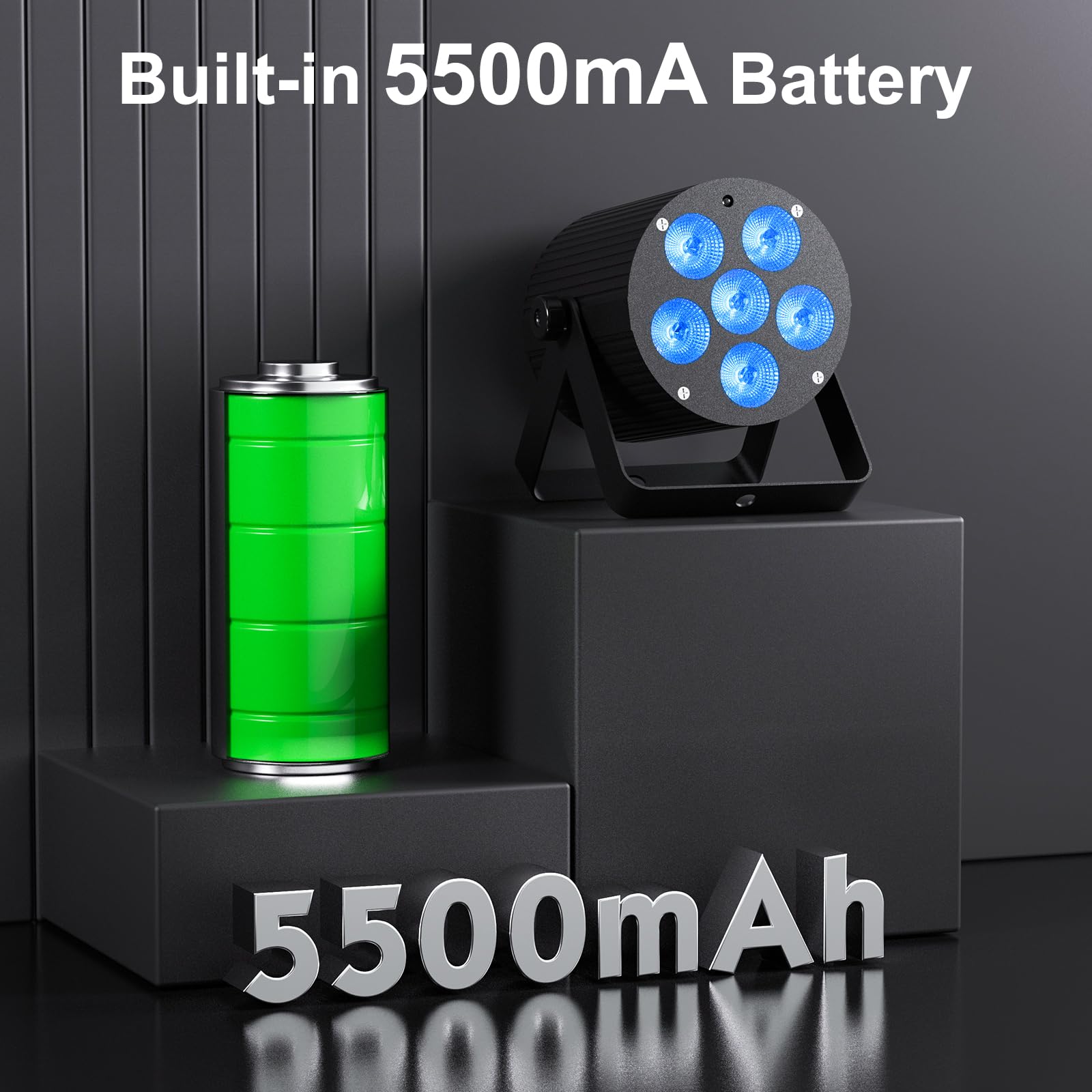 Erreyht 60W Rechargeable LED Par Light - Image 4