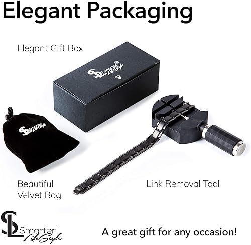 Miniatura 9 de Elegante pulsera de terapia magnética de titanio para el alivio del dolor causado por la artritis y el túnel carpiano titanio RV-AWOV-NVNZ