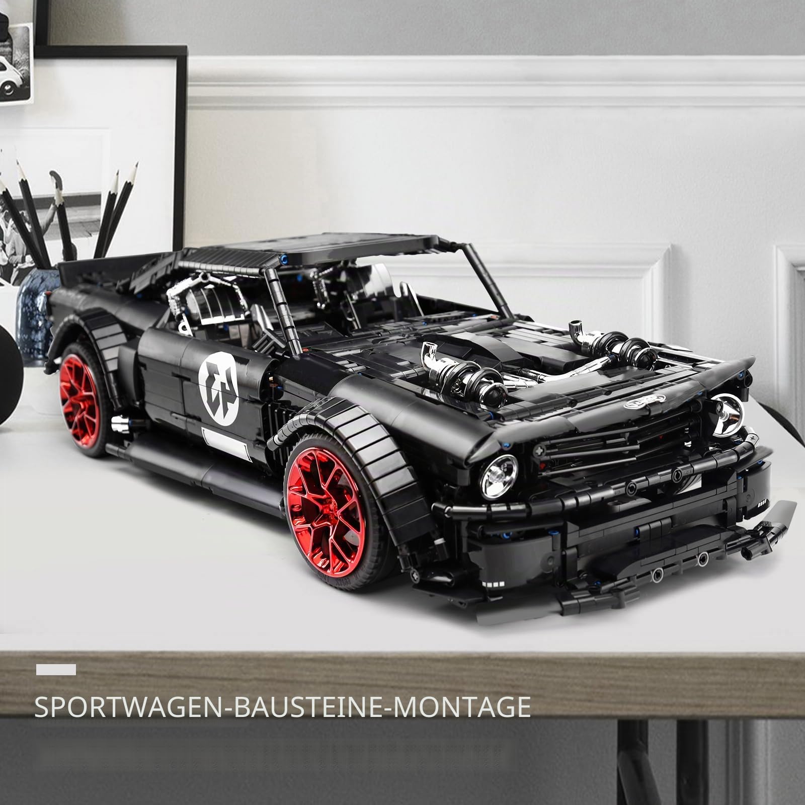 Mould King 13108 Sportwagen Modell, 3201 Teile Statische Version Auto Bausatz Konstruktion, Supercar Bausteine für Erwachsene und Jugendliche ab 14 Jahre (Kein Motor)