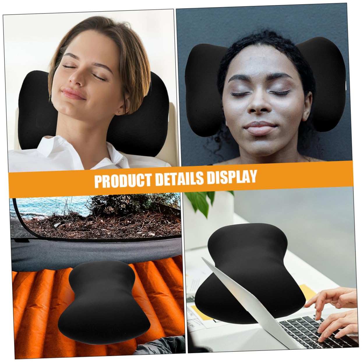 Sosoport 4pièces Oreiller De Voyage Portable Mousse Coussin De Soutien pour Cou pour Bureau Et Camping Confort Optimal Voiture