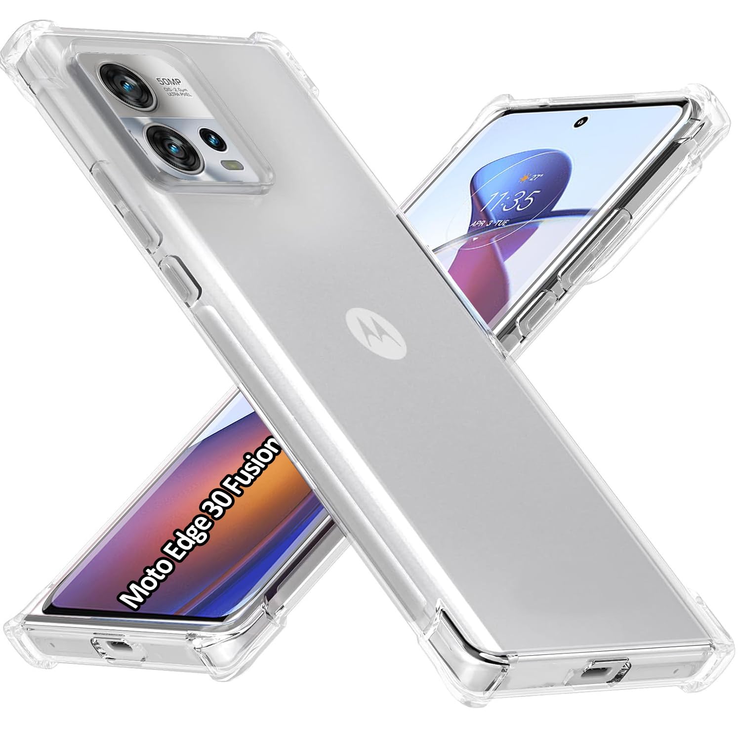 Skyro Motorola Moto Edge 30 Fusion 5G, [Bumper] Exculsive Transparent with Anti Dust Plugs Shockproof Slim Back Cover Case for Motorola Moto Edge 30 Fusion 5G - Transparent (B0DHD71KSN) Amazon Price History, Amazon Price Tracker