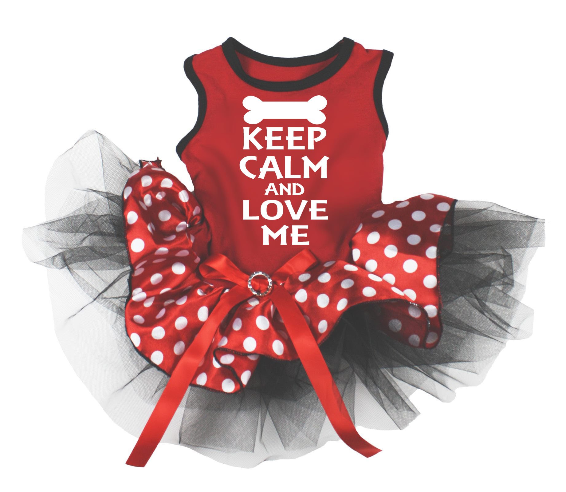 Robe pour chien motif pois rouge pour les balades d'été