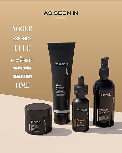 Miniatura 7 de Buttah Skin Supreme Kit para piel rica en melanina  Crema revitalizante de cacao de 2 onzas  Suero de vitamina C de 1 oz  Limpiador de 3.4 oz