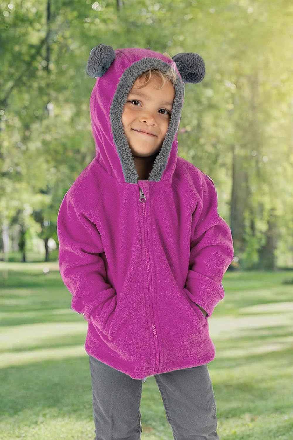 Cuddle Club Kids Fleece Sweatshirt Jacket, 0-3 Months up to 5T