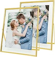 Vista 12 de Qiannhee Juego de 2 marcos flotantes de 8 x 10 pulgadas, con capacidad para fotos de 8 x 10 pulgadas, 6 x 8 pulgadas, 5 x 7 pulgadas para mesa