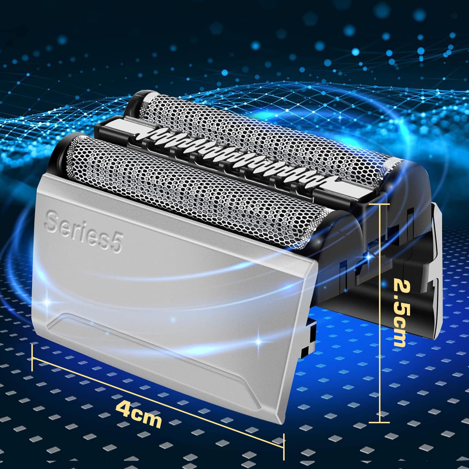 52S Tête de rasoir, Tête de rasoir électrique Séries 5 Tête de rasoir de remplacement compatible für 5 5020S 5030S 5040S 5147s 5025 5035 5195 5050CC 5070CC etc (52S)