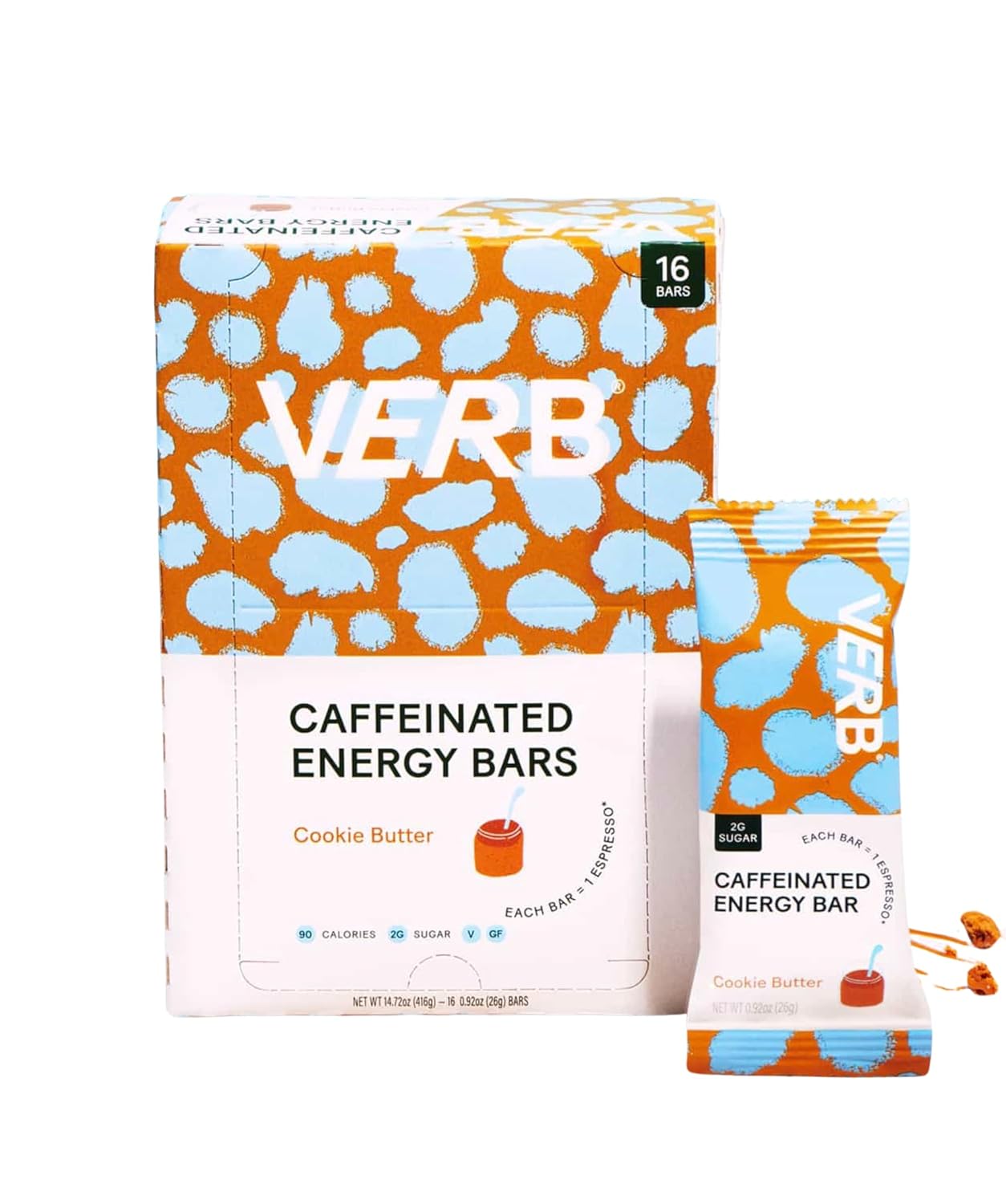 Verb Energy Cookie Butter Caffeinated Snack Bars 90