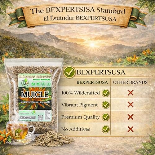 Vista 3 de Té de Hierbas Muicle (Azucena Mexicana) – 4 onzas de hojas sueltas – 100% natural, recolectado de forma silvestre, vegano, sin OMG, sin gluten, sin