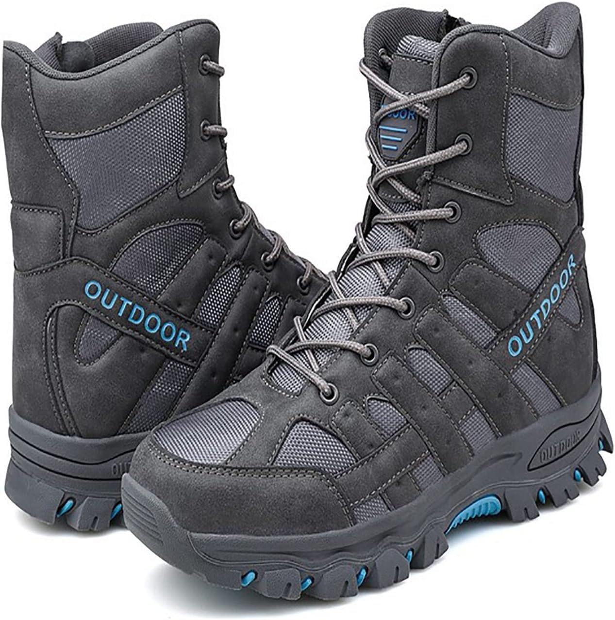 CLSQLXYJZC Outdoor Mid-top Desert Tactical Boots, Lightweight Non-slip Waterproof Military Boots, Durable Lace-up Sports Breathable Shock Absorption Trekking Boots (Color : Green, Size : 9.5)