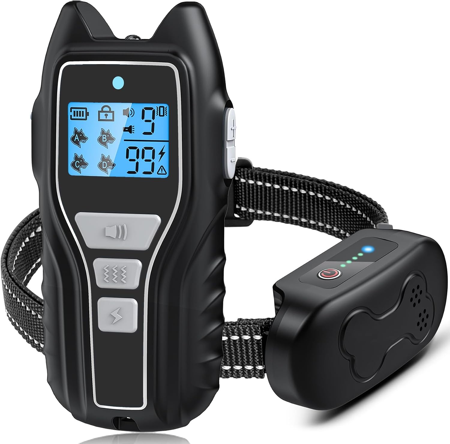 Dog Shock Collar with Remote Control, Waterproof Dog Training Collar Black