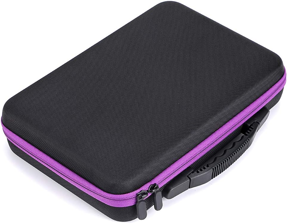 Hipiwe 60 Grids Diamond Painting Storage Case, Clear Plastic Diamond Embroidery Box, DIY 5D Diamond Art Craft Accessory Organizer Jewelry Beads Sewing Pills Container Holder (Purple)