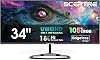 Nuevo monitor de juego Sceptre Prime de 34" 3440x1440 hasta 180Hz, DisplayPort, HDMI, altavoces integrados, negro (serie E345B-QU180D) 3