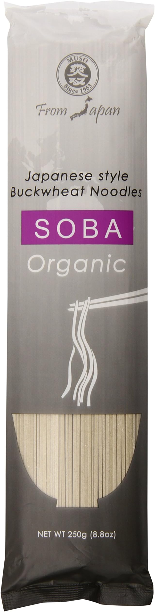 Muso From Japan Organic Japanese Noodles, Soba, 8.8 Ounce