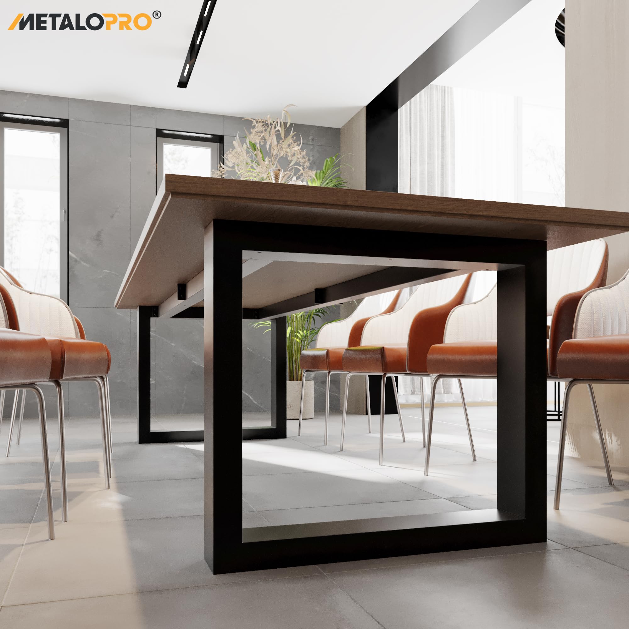 Pieds de Table Extr - Acier Robuste 240x80x72cm
