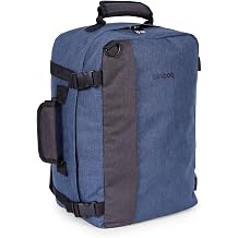 HAUPTSTADTKOFFER Blnbag M5 - Free Luggage Cabin Backpack Ryanair 40X20X25 Cm, Under-Seat Backpack Travel Bag, Convenient Packing Like Suitcase, 20L, Darkblue/Darkgrey