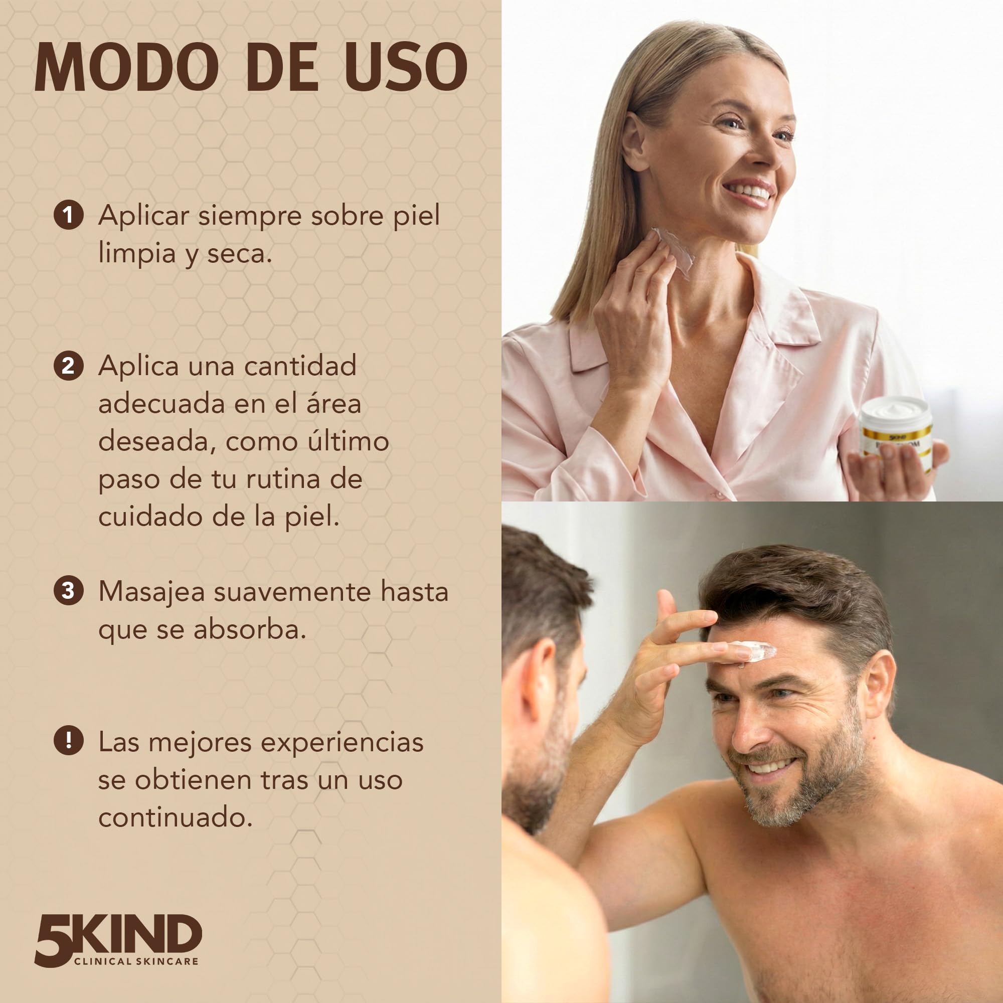 5Kind Crema Facial Renovadora con Veneno de Abeja, Propóleo y Jalea Real 100 ml - Crema Facial Antienvejecimiento con Veneno de Abeja - Crema Antiarrugas con Veneno de Abeja - Bee Venom Cream