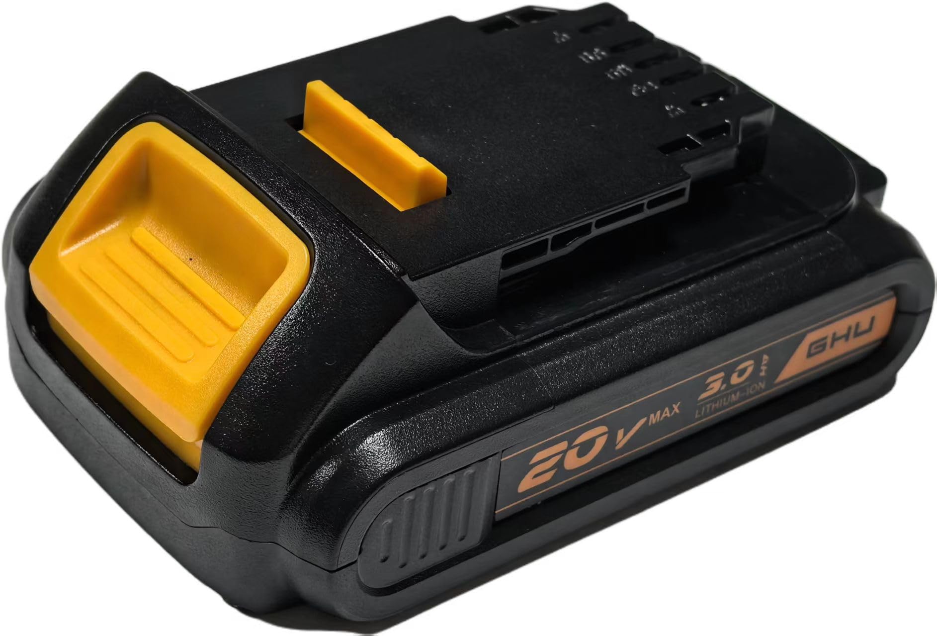 GHU DCB201 Upgraded 3.0Ah 20V Tools Battery Compatible with Dewalt 20V Battery DCB201 DCB203 DCB206 DCB207, Fast Charging and Discharge More Than 1000 Cycles