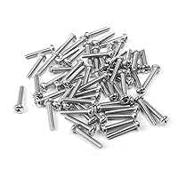 Vista 175 de MroMax 30 tornillos de máquina Phillips de cabeza plana M2 x 0.197 in, acero inoxidable 304 18-8, rosca completa, tornillos de cabeza cruzada gris