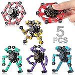 Gokeey for Mom Transformable Fidget Spinners for Kids and Adults Stress Relief Sensory Toys for Boys and Girls Fingertip Gyros Toy Birthday Party Favors for Kids Classroom Gifts