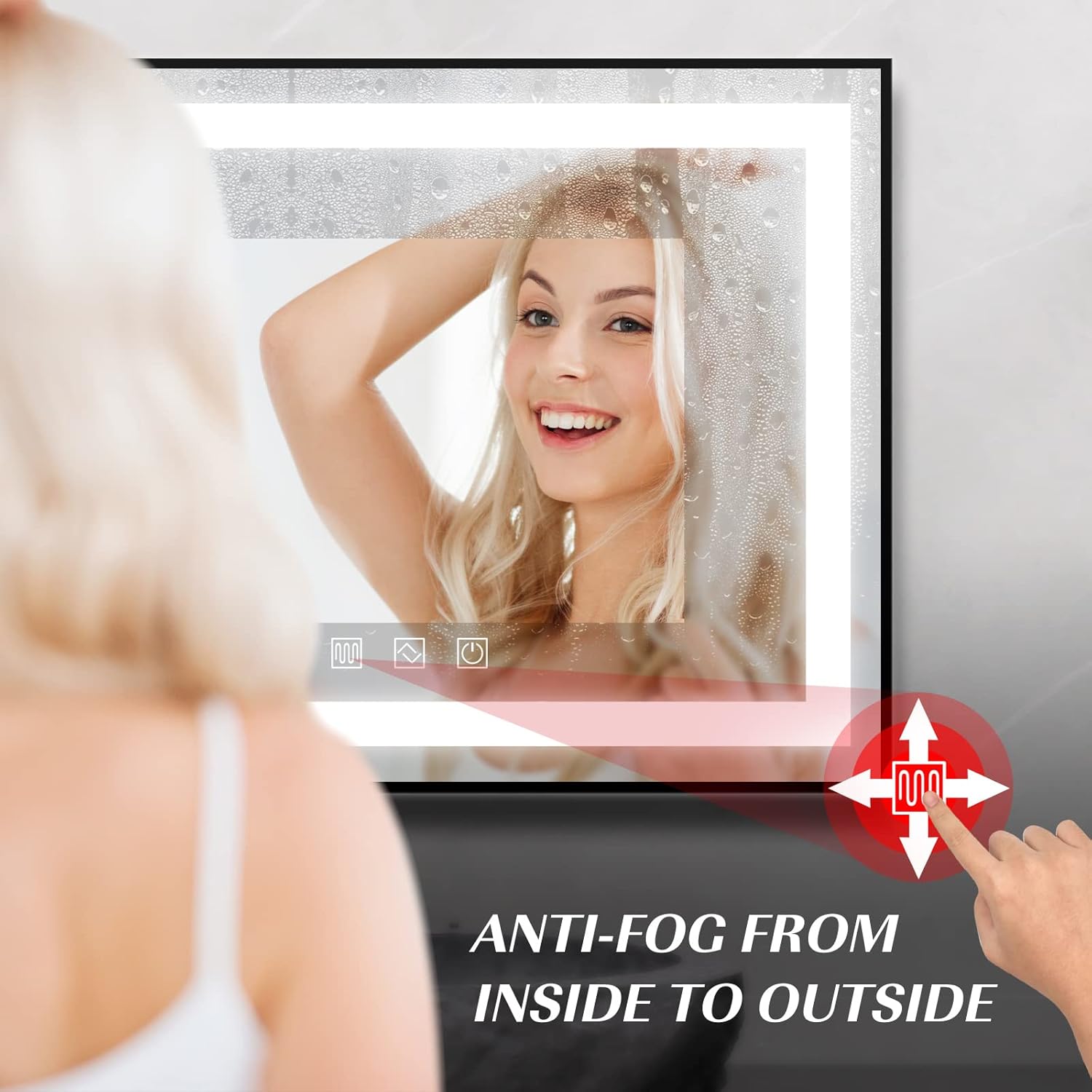 Suреr Chеар 🛒 D'amour 24x32 Framed LED Smart Bathroom Mirror Lighted-Wall Mounted Mirror, ETL UL Listed Anti-Fog, Memory Function IP67,CRI>95 ,IP67extend lifespan 🔥 Crаzу Dеаlѕ D'amour 24x32 Framed LED Smart Bathroom Mirror Lighted-Wall Mounted Mirror, ETL UL Listed Anti-Fog, Memory Function IP67,CRI>95 ,IP67extend lifespan