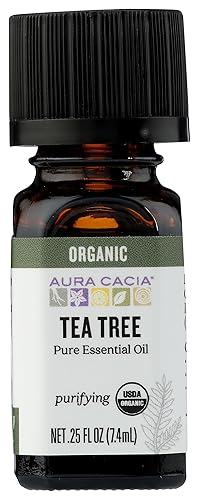 Aura Cacia Aceite esencial de árbol de té orgánico 0.25 fl. oz.