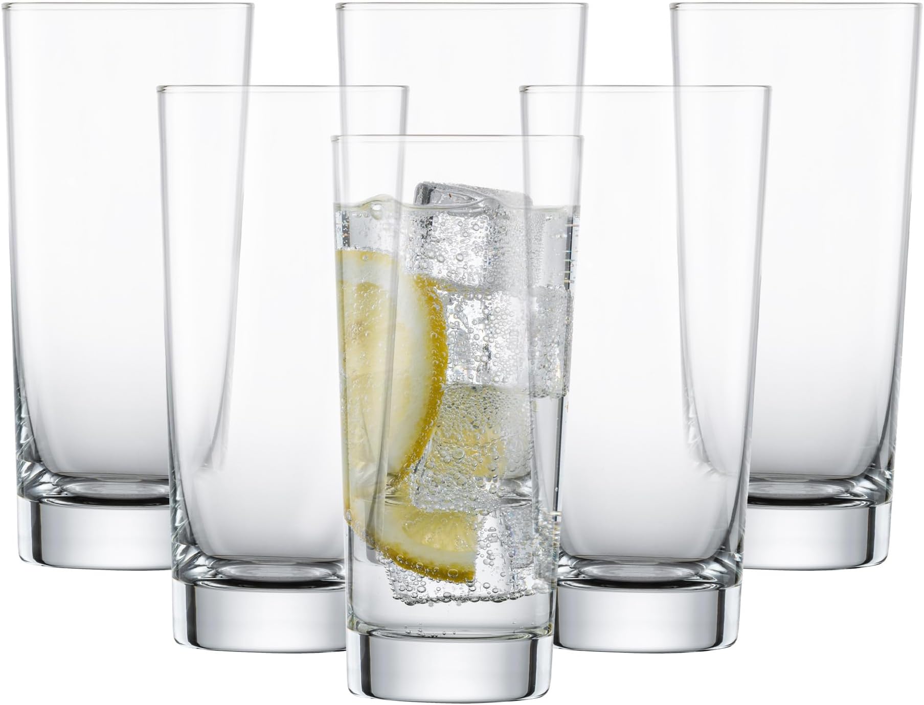 Basic Bar Selection Long Drink Glass (Set of 6), Drinking Glass for Longdrinks, Dishwasher-Safe Tritan Crystal Glasses, Made in Germany (11 Ounce)