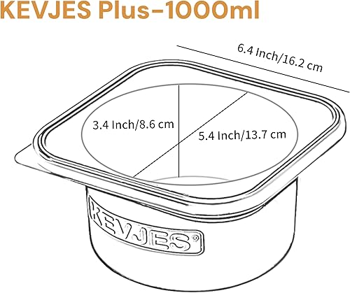Miniatura 6 de PLUS Cajas grandes de 33.8 fl oz para pizza artesanal, recipientes apilables de silicona de grado alimenticio con tapas. Apto para congelador,