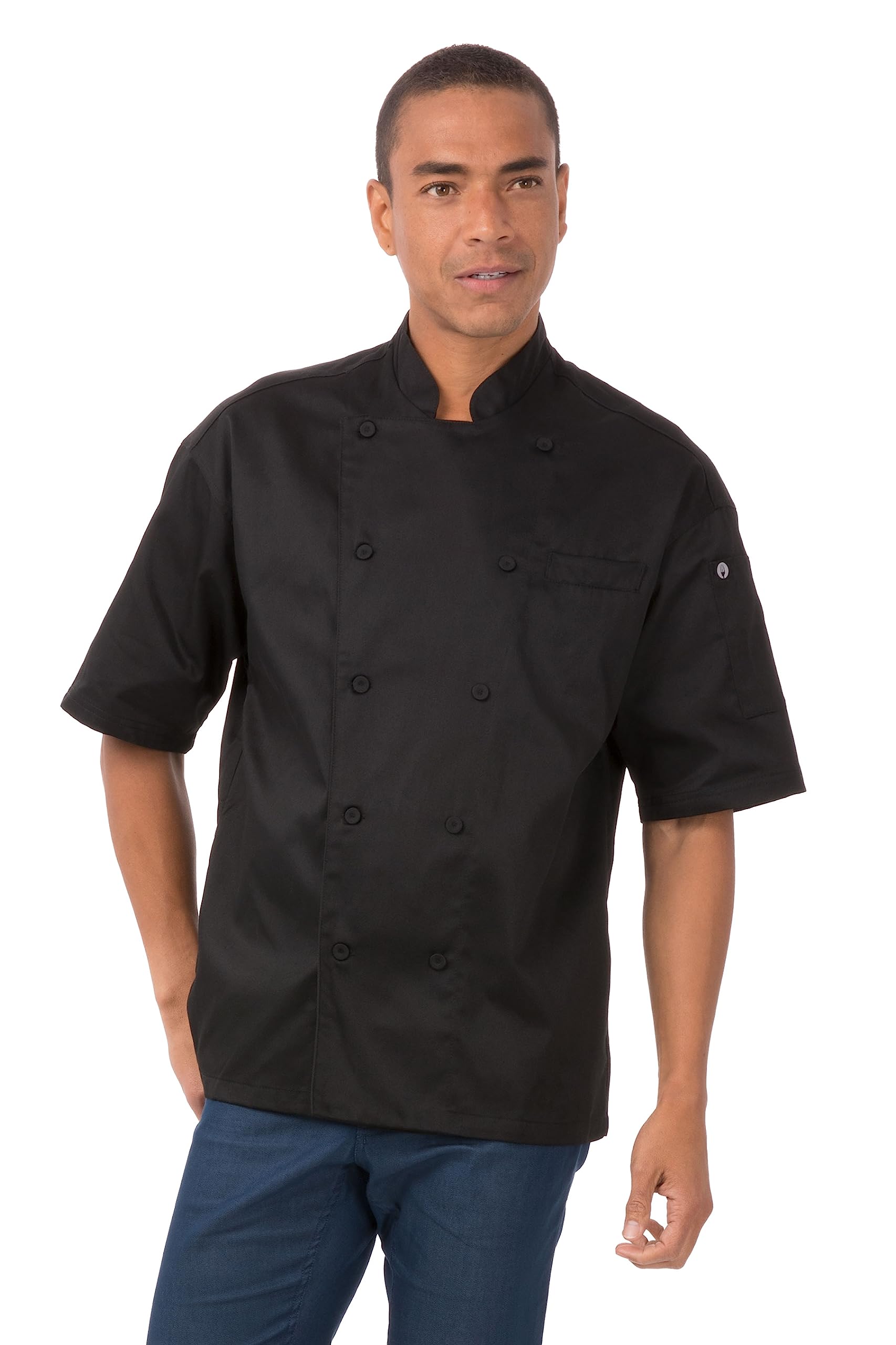 Unisex Palermo Executive Chef Coat, Black Large-image-33