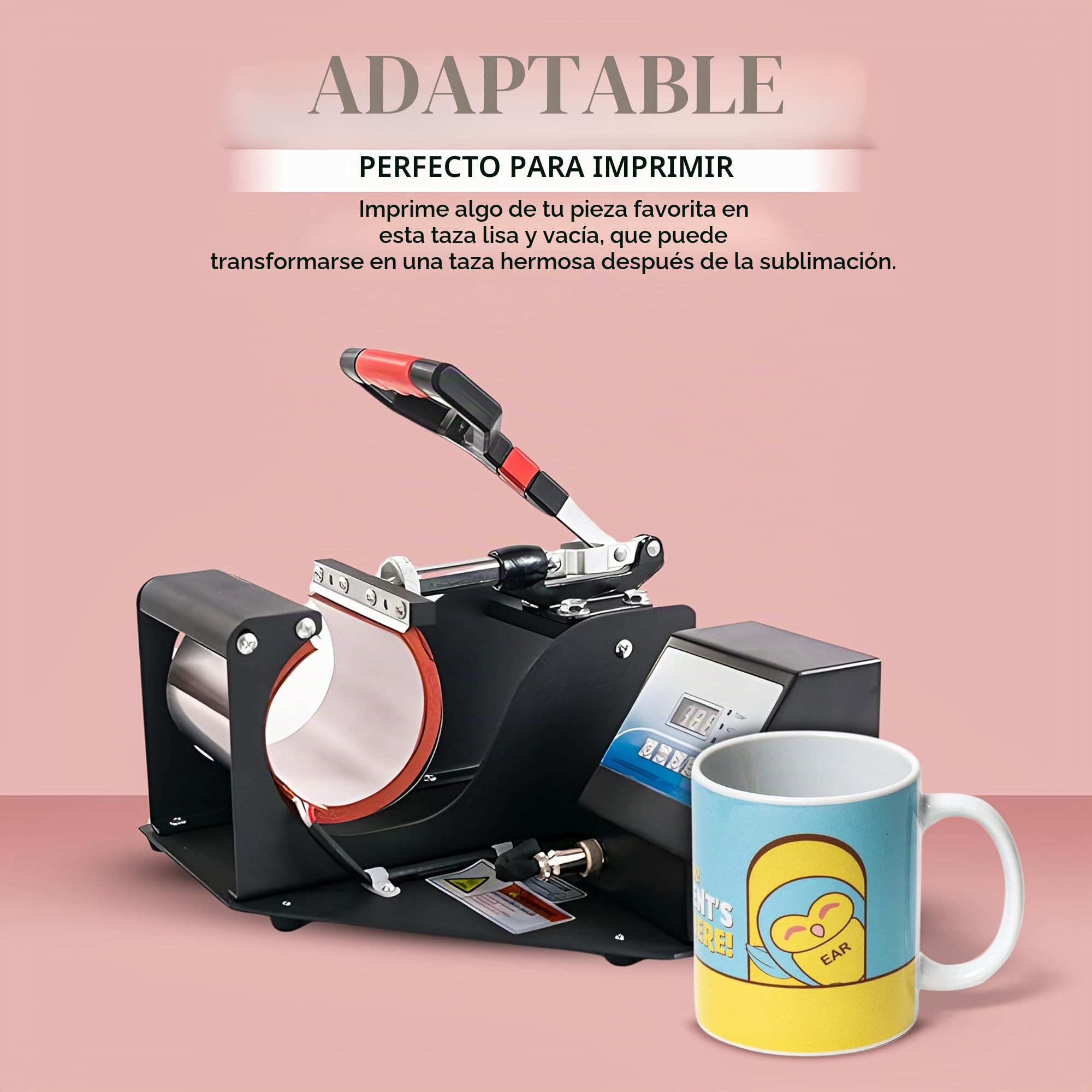 Acen Merchandise Tazas de sublimación sin impresión de | Cerámicas inzeln o en juego | Vasos de sublimación (8 unidades, interior y asa verde claro)