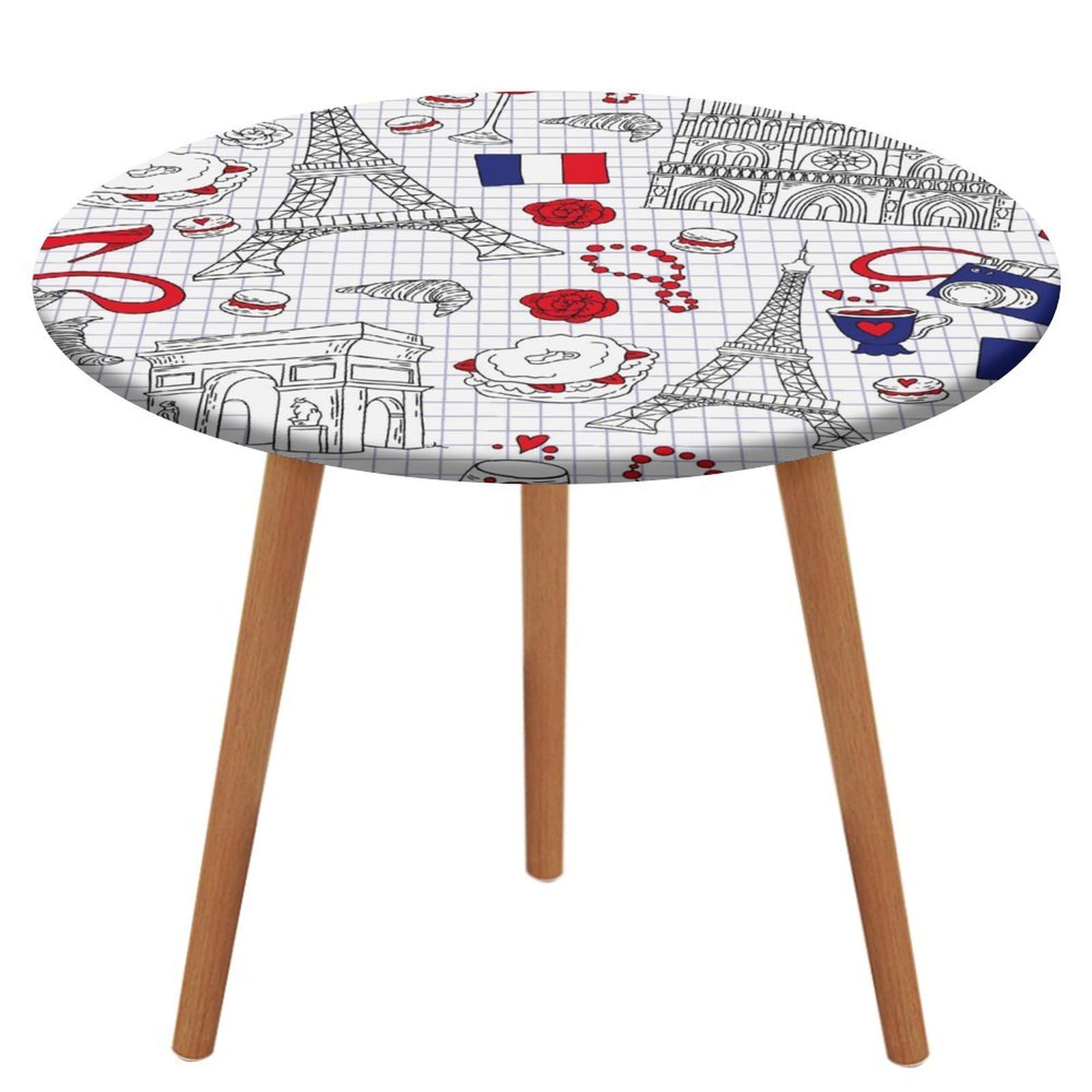 MZGFAQ Eiffel Tower Dining Table Cover Water Resistance Tablecloth For Home Restaurant Party