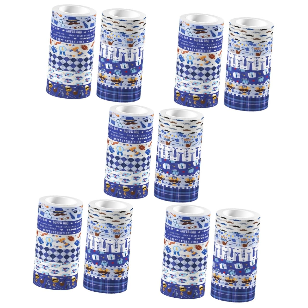 SHINEOFI 5 Sätze Transparentes Rollband Regenbogen Basteln Papa Kunsthandwerk Planerband Selbstklebende Diy-klebebänder Washi -bänder Bastelband Aufkleber 12 Rollen * 5