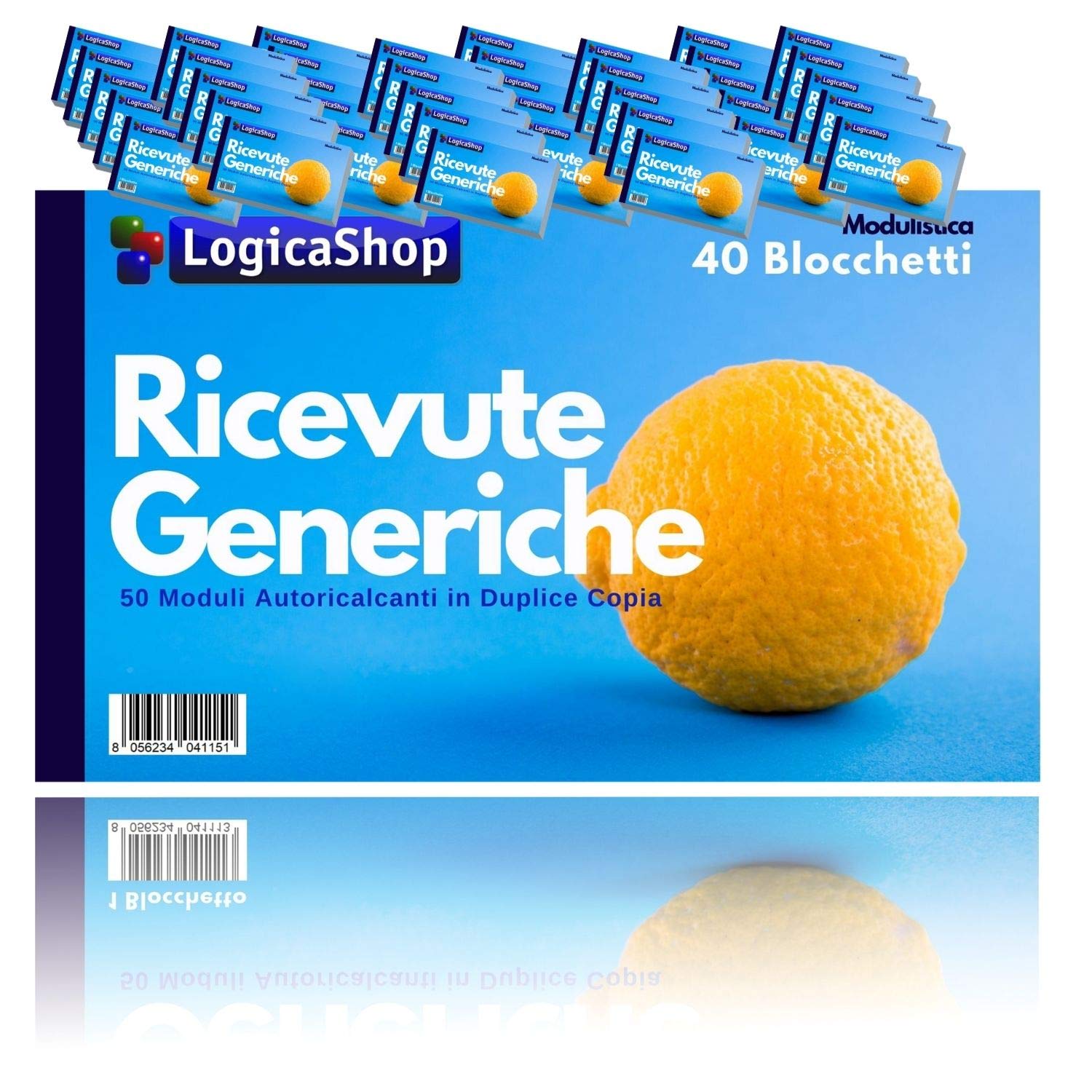 LogicaShop Blocchetto Ricevute Generiche Pagamento in Duplice Copia Autoricalcanti, per Associazioni Sportive e Affitto, 50x2 (40)