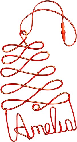 Miniatura 7 de Adornos de Navidad personalizados, árbol dorado, plateado o rojo, diseño de cualquier nombre, etiqueta de nombre de regalo, adorno de árbol con