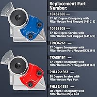 Vista 3 de KOOTANS Gladhands en ángulo de 37 grados, 1 par de aluminio fundido a presión, kit de apretón de manos, manguera de aire, conector de acoplamiento