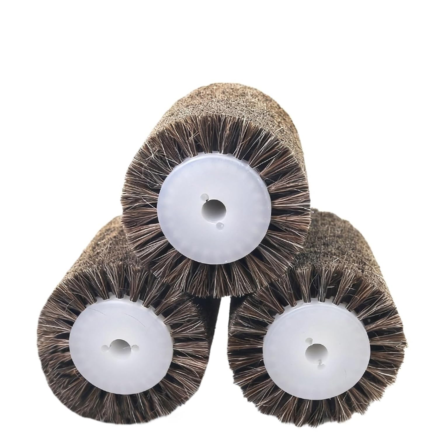 Compatible 100x120x13mm Polishing Wheel Brush Wood Metal Finishing Tool(Abrasive Wire P120)