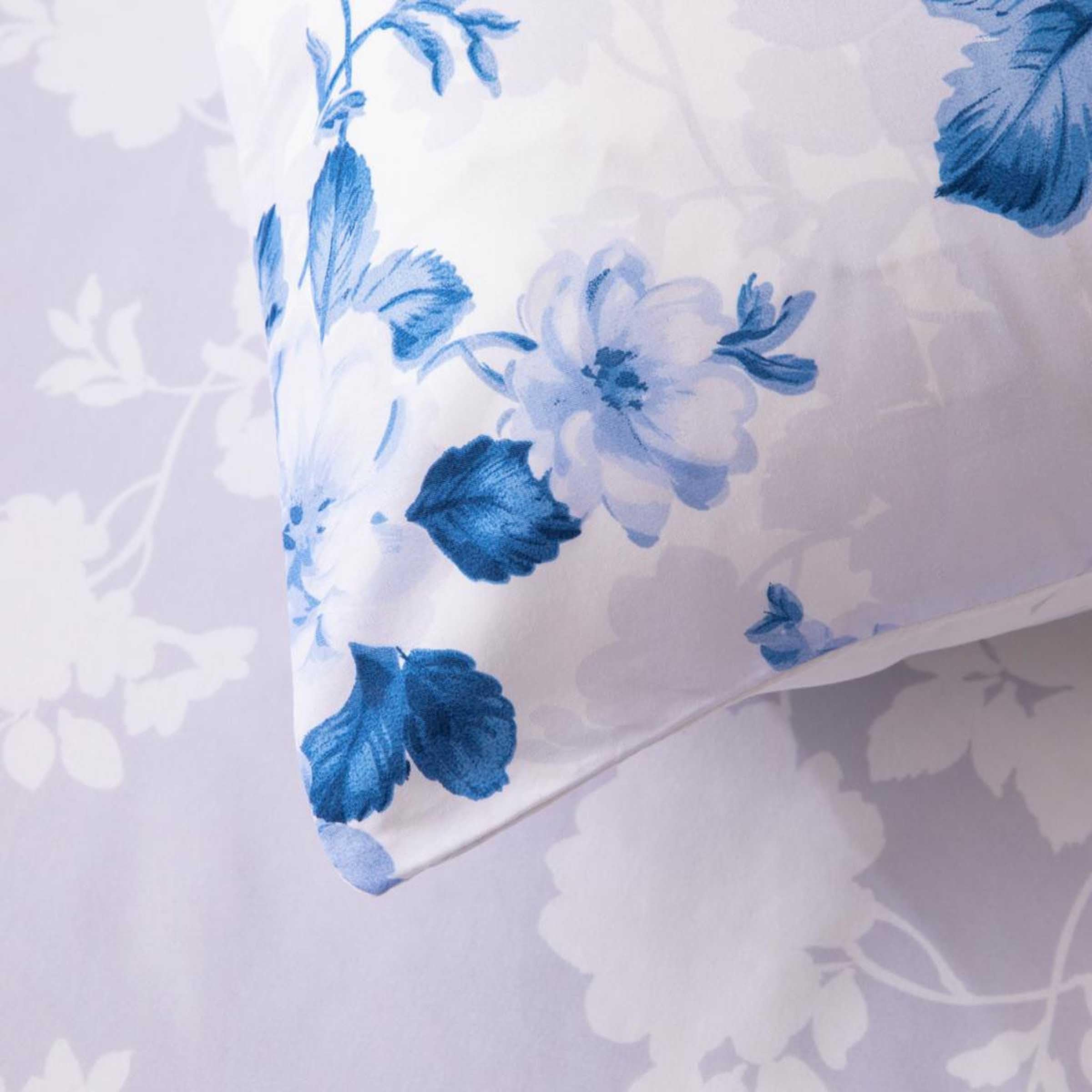 Cotton Rich Duvet Cover Set โ Patchwork Floral Printed, Breathable Quilt Cover, Durable and Comfortable Bedding Set with Pillowcases (VINTAGE FLORAL BLUE, King)