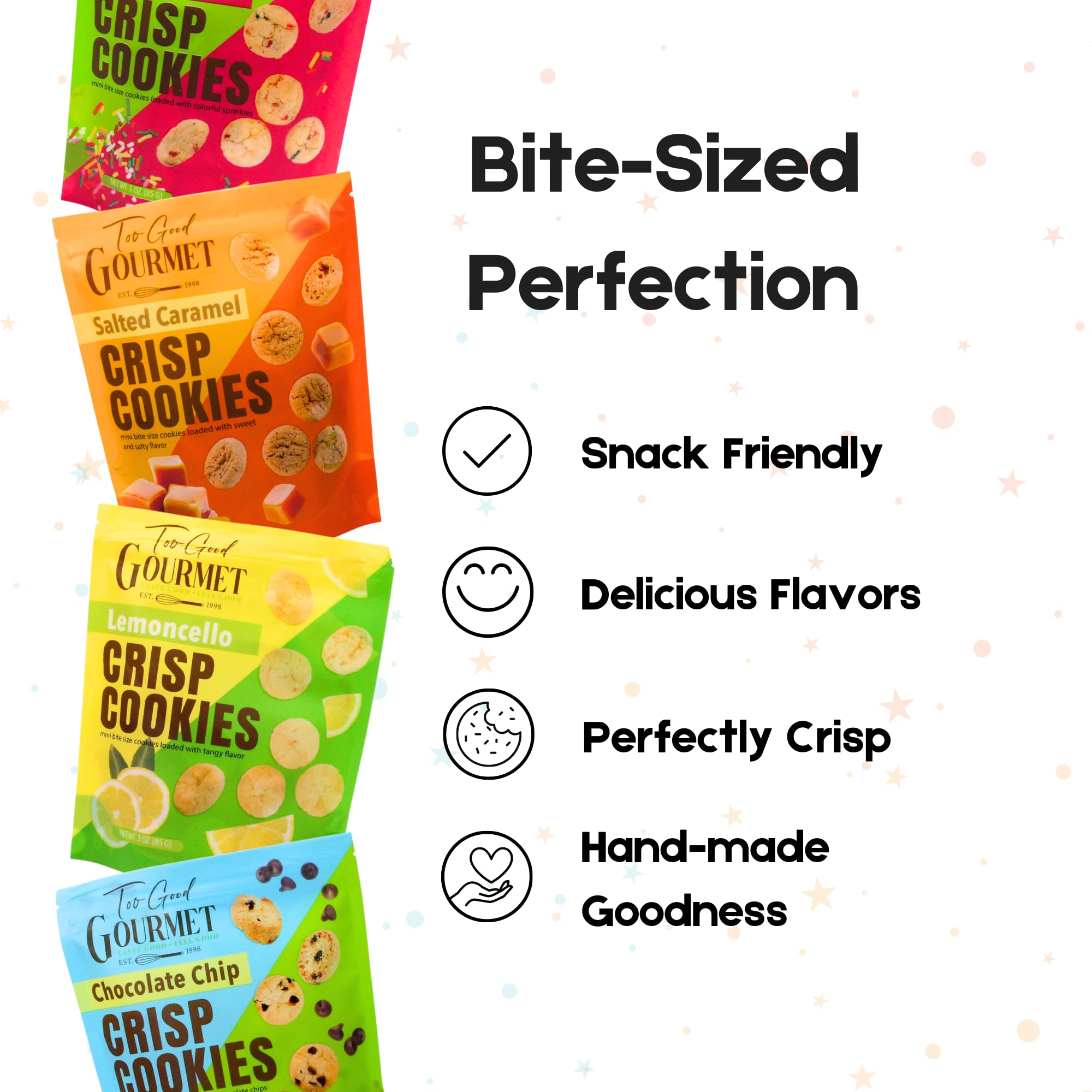 Amazon.com: Too Good Gourmet Mini Crisp Cookies Variety Pack | 4