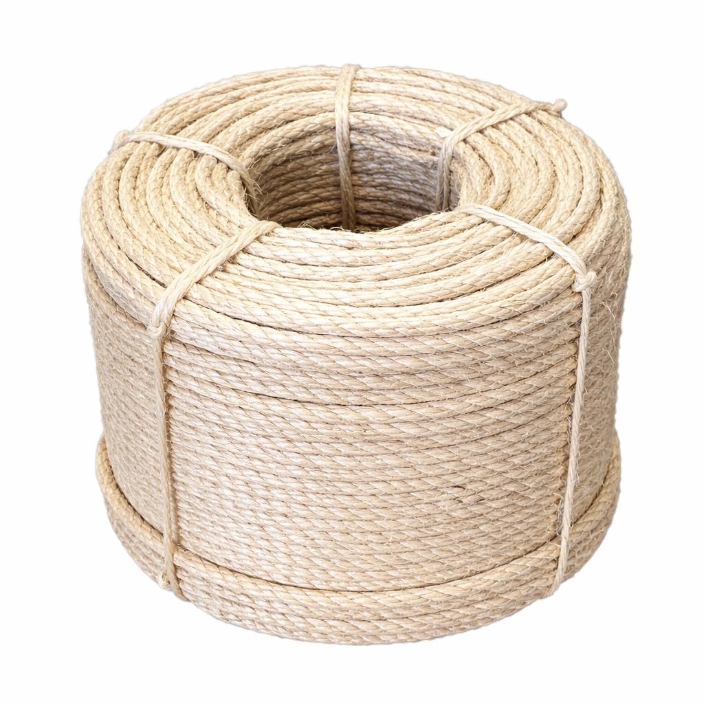 Everlasto Cuerda de sisal orgánico natural de 8 mm, varias longitudes (8 mm x 220 m)