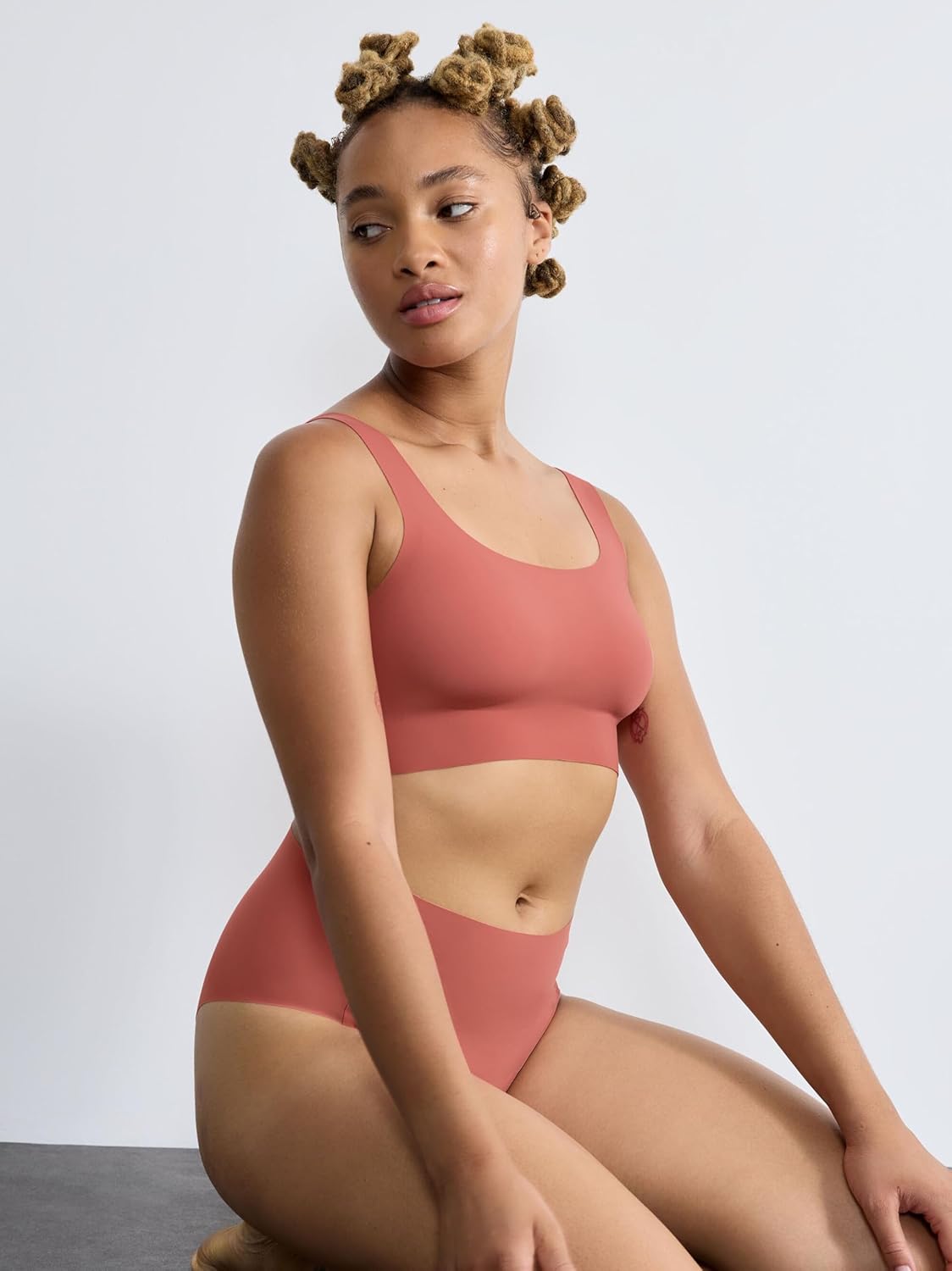 Sloggi Zero Feel Top Non Wired Crop Top Pullover Bralette Seamless Underwear Lingerie